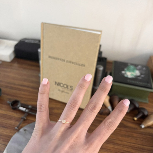 Mumite Diamonds Rose Gold Ring - Pink Gold Rings 2