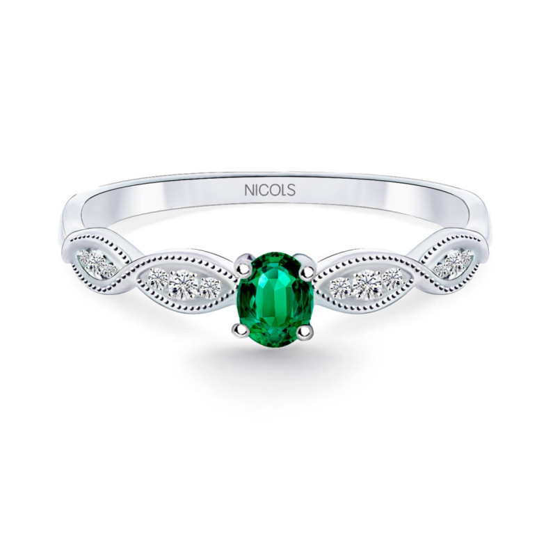 Anillo Esmeralda Wave - designs vintage