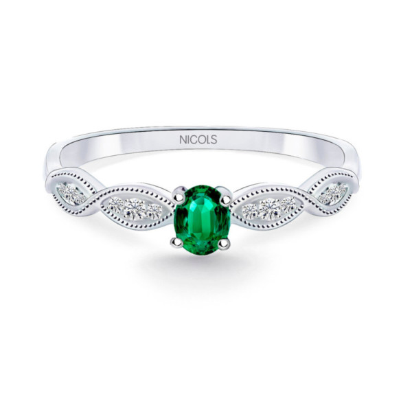 Anillo Esmeralda Wave - designs vintage