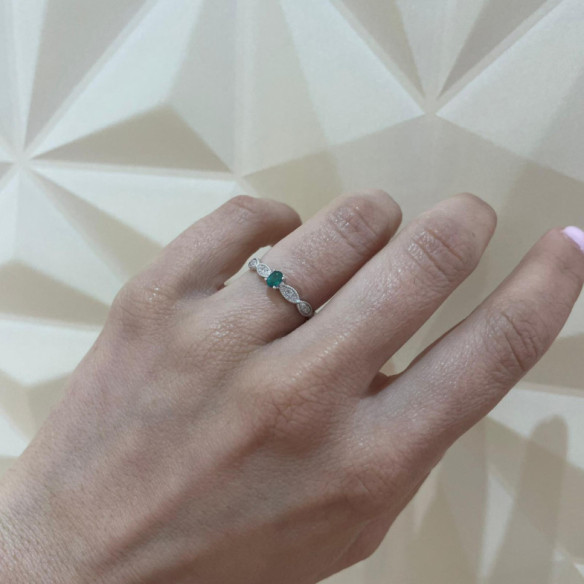 Anillo Esmeralda Wave - designs vintage
