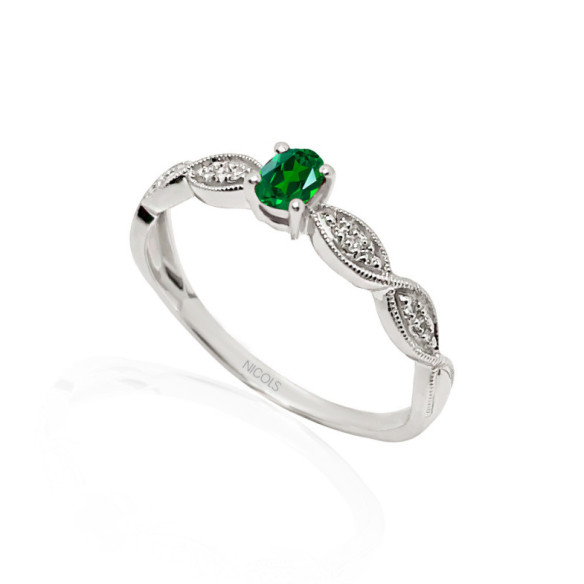 Anillo Esmeralda Wave - designs vintage