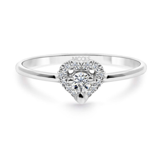 Oro anello amore cuore - Anelli di diamanti