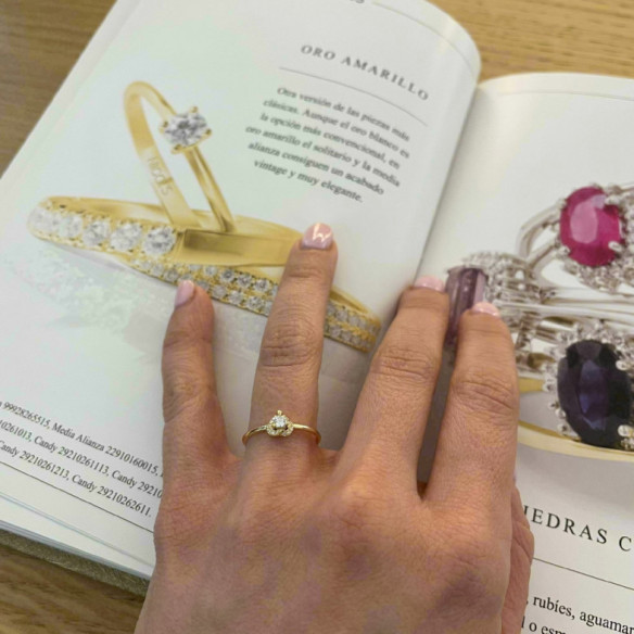 Gold-Liebes-Herz-Ring - Herzschnitt