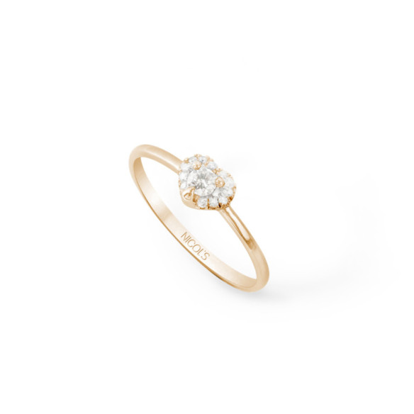 Gold ring LOVE HEART - Heart Cut
