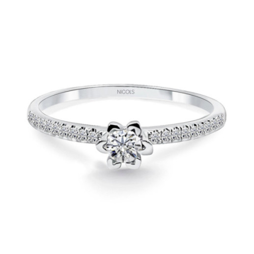 Anello Venere con diamanti 0,17 - Brillante