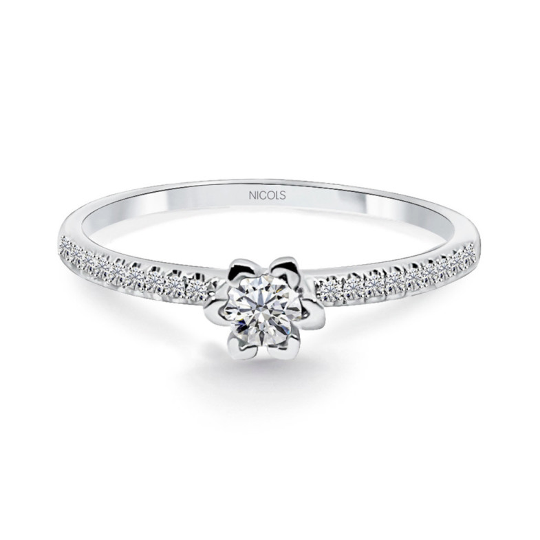 Anillo Diamantes Venus 0.17 - Talla Brillante