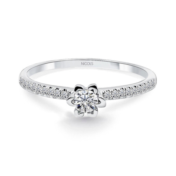 Anillo Diamantes Venus 0.17 - Talla Brillante