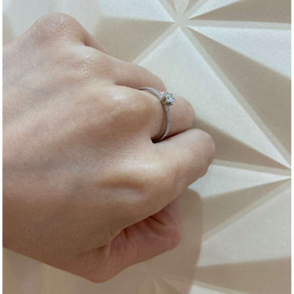 Anillo Diamantes Venus 0.17 - Talla Brillante