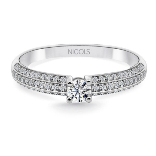 Anillo Diamantes Grace Oro Blanco - Alliances brillantes