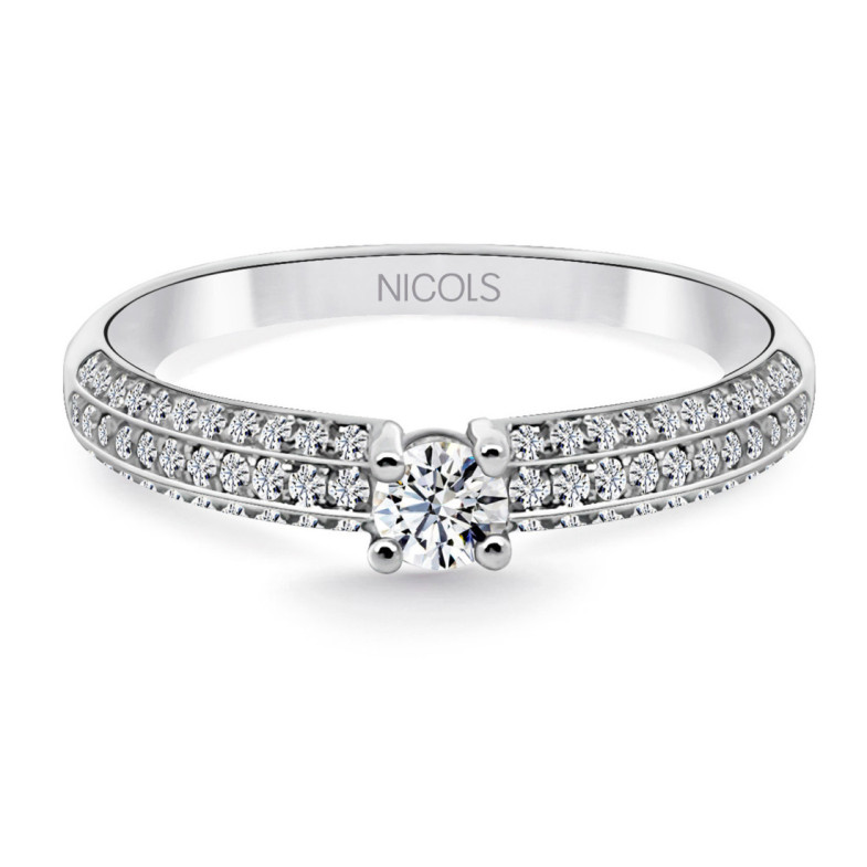 Anillo Diamantes Grace Oro Blanco - Alianzas de Brillantes