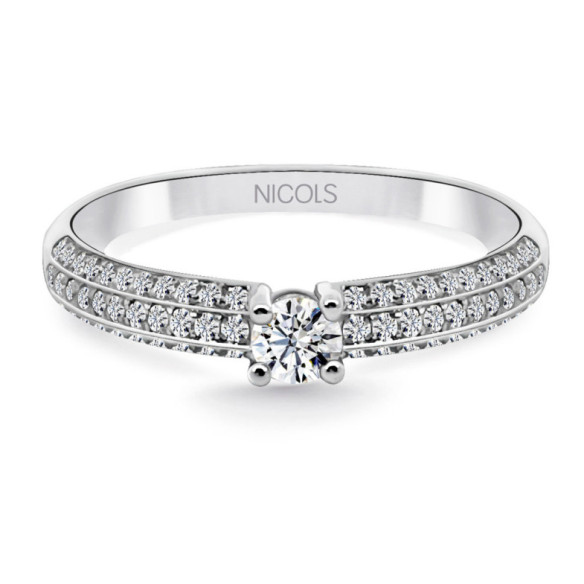 Anillo Diamantes Grace Oro Blanco - Alianzas de Brillantes
