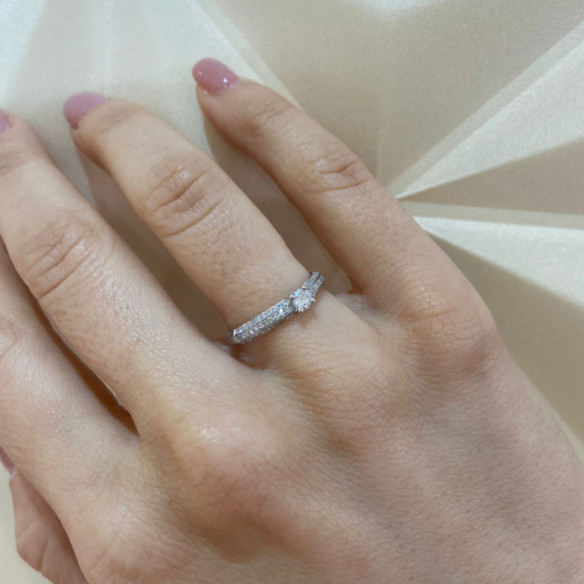 Anillo Diamantes Grace Oro Blanco - Alianzas de Brillantes