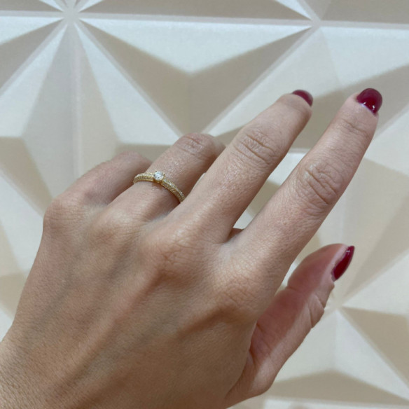 Grace Diamond Ring Yellow Gold - Brilliant Cut