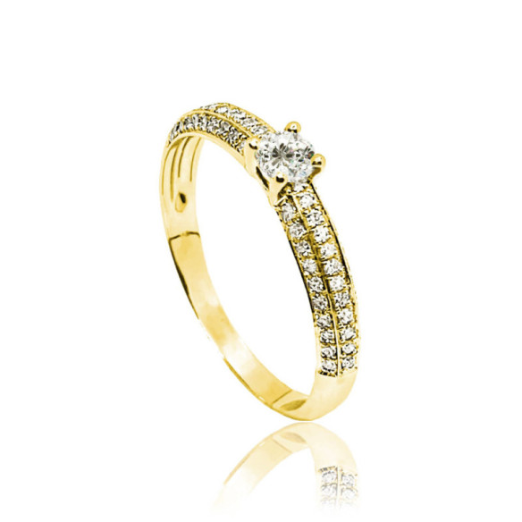 Anillo Diamantes Grace Oro Amarillo - Brillant