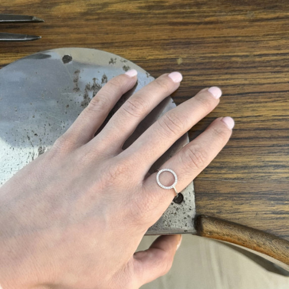 Gold ring ARO MINI DETAILS - Brilliant Cut