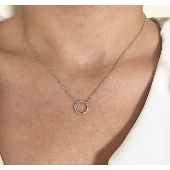 Collar Oro Aro Mini Details - Colliers diamant