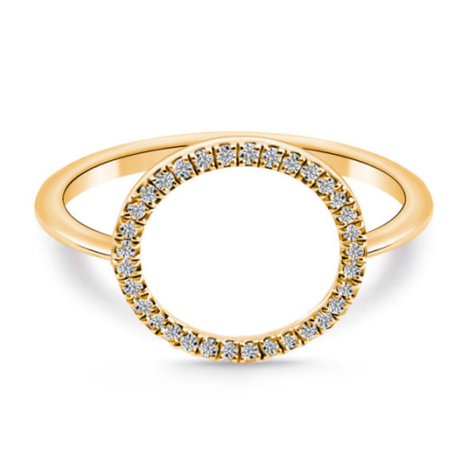 Anillo Oro Circulo Mini Details - Bagues de diamant