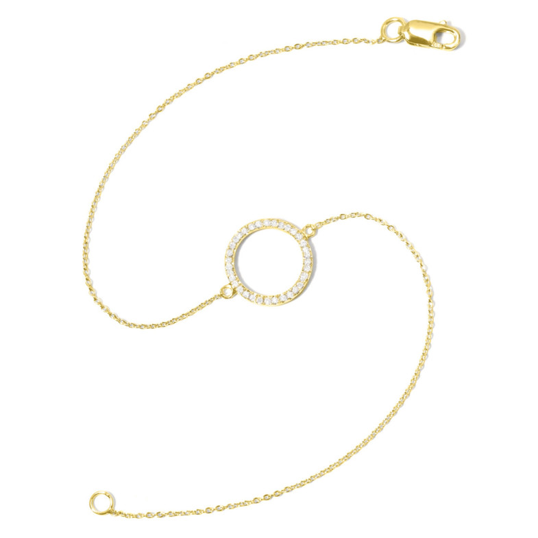 Gold Bracelet ARO MINI DETAILS - Diamond bracelets