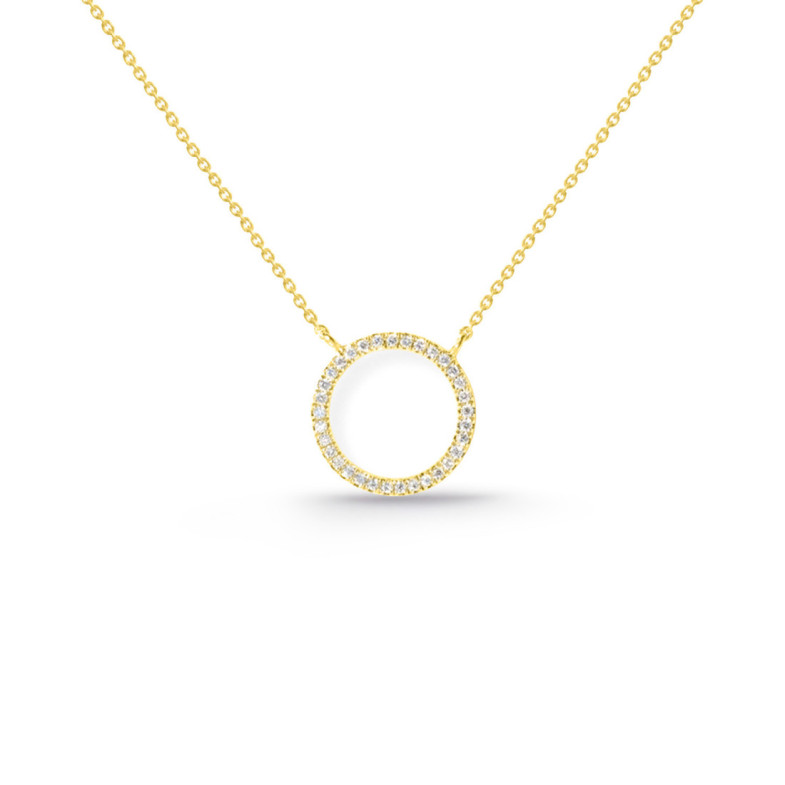 Collar Oro Aro Mini Details - Collares de Diamantes