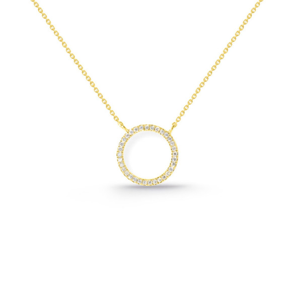 Collar Oro Aro Mini Details - Collares de Diamantes