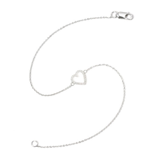 Goldenes Liebesherz-Armband - Diamant-Armbänder