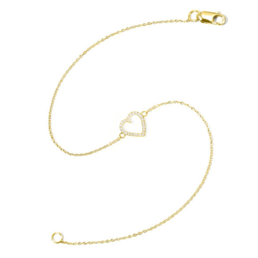 Pulsera Oro Love Heart - Pulseras de Diamantes