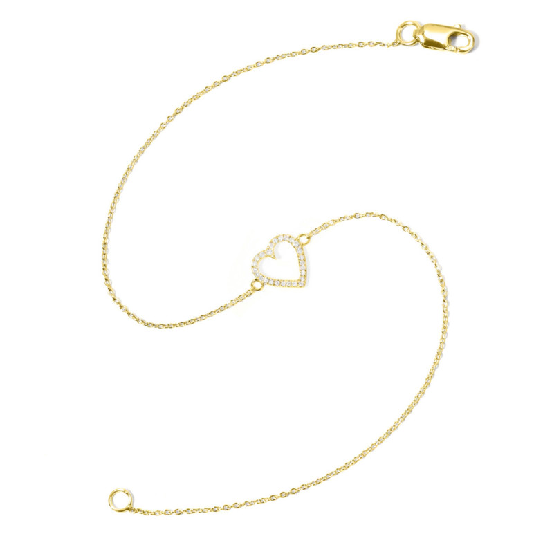 Bracciale in oro amore cuore - Bracciali diamantati