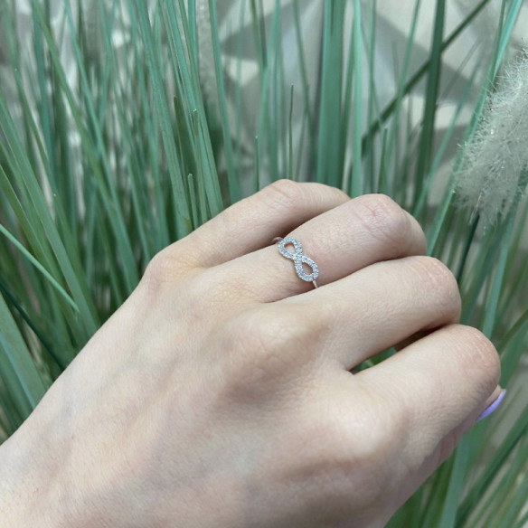 Anillo Oro Infinito Mini Details - LES ANNEAUX