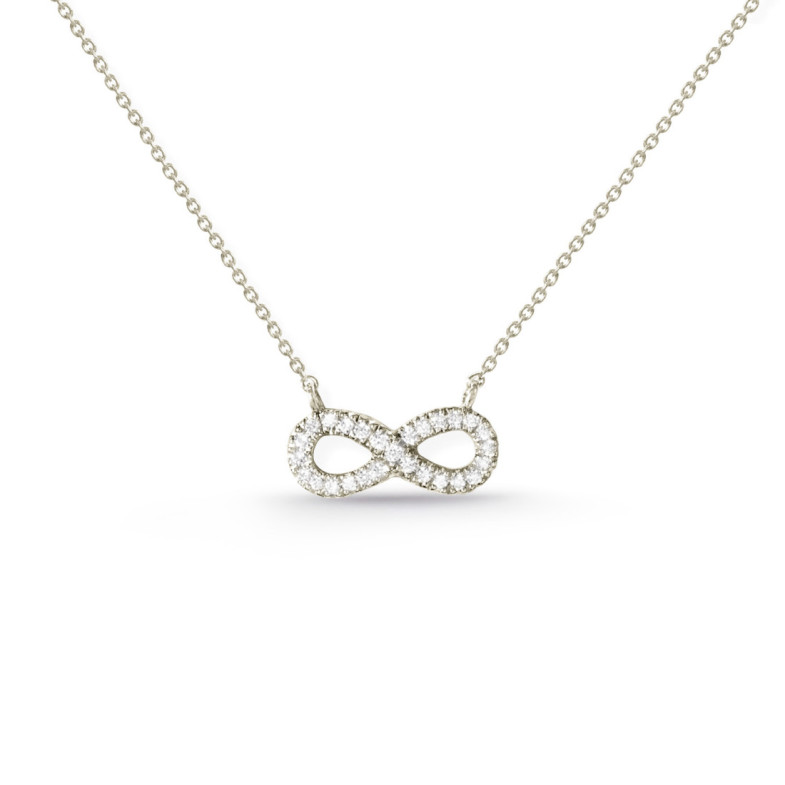 Collana con diamanti Infinity con mini dettagli - Collane di diamante