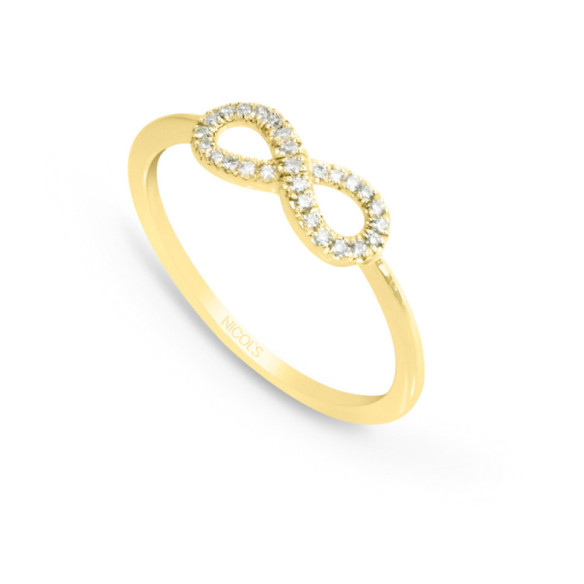 Anillo Oro Infinito Mini Details - Anillos de Diamantes