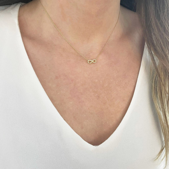 Collana con diamanti Infinity con mini dettagli - Collane di diamante