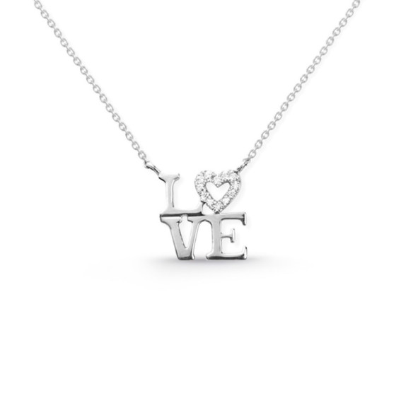 Collana di diamante Amore Mini Dettagli - Collane di diamante