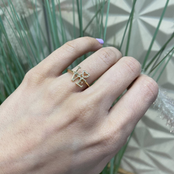 Anillo Oro Love Mini Details - Anillos de Diamantes