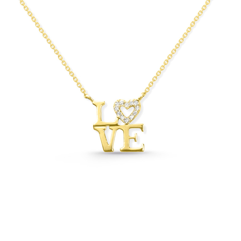 Mini Necklace Love Details - Diamond Necklaces