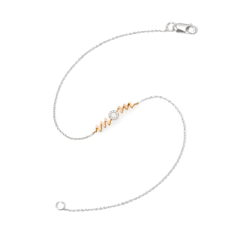 Pulsera Oro Mom Mama Mini Details - Bracelets de diamant