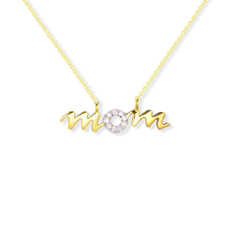 Collar Oro Mom Mama Mini Details - Collares de Diamantes