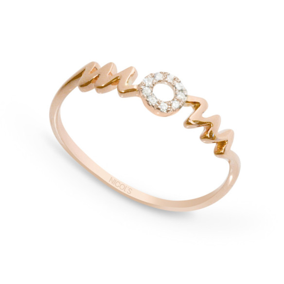 Anillo Oro Mom Mama Mini Details - Bagues de diamant
