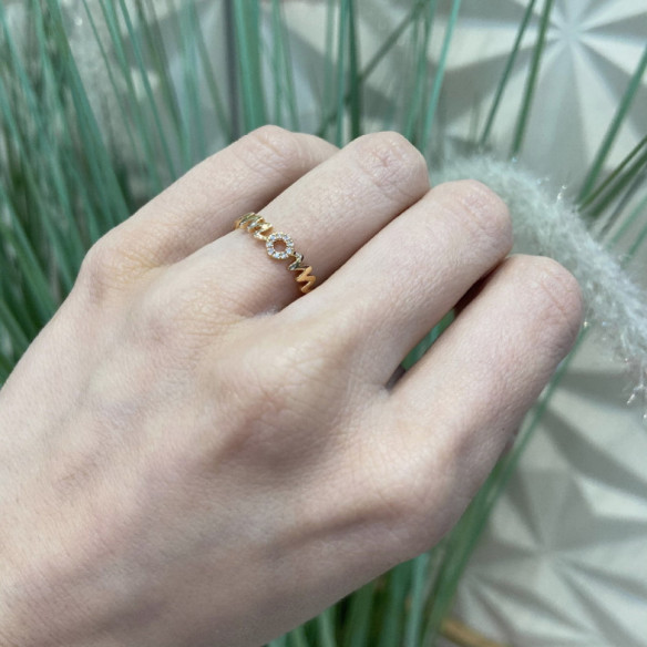 Anillo Oro Mom Mama Mini Details - Bagues de diamant