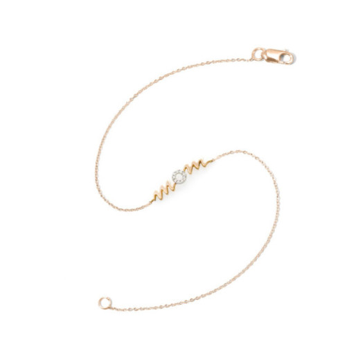 Gold Armband Mom Mama Mini Details - Diamant-Armbänder