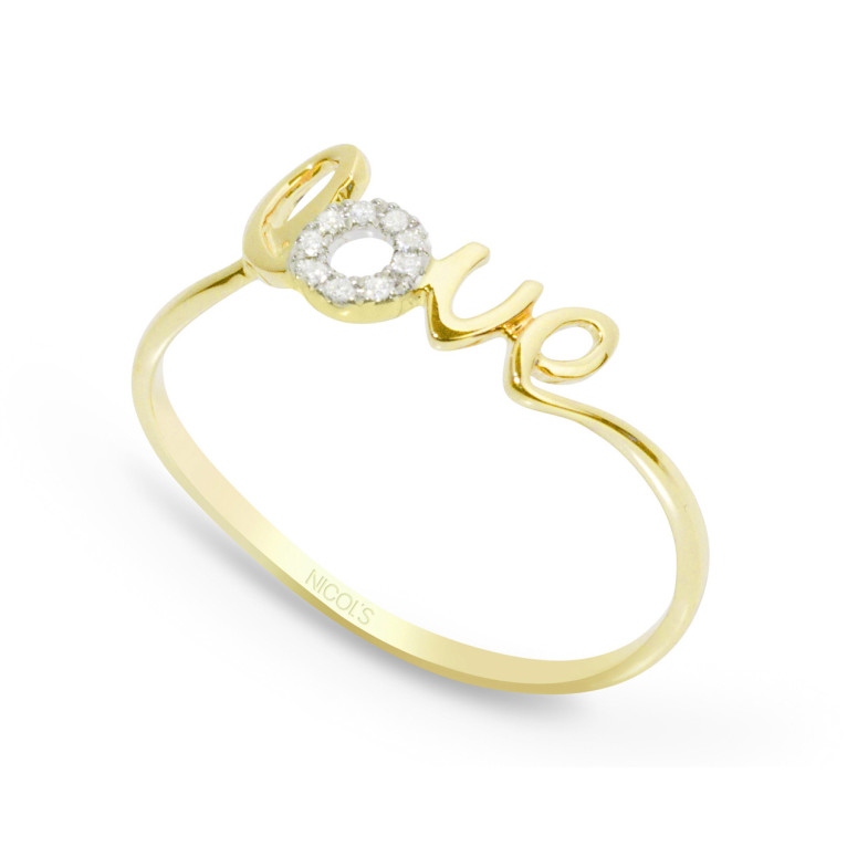 Anillo Oro Love Mini Details - Anillos de Diamantes