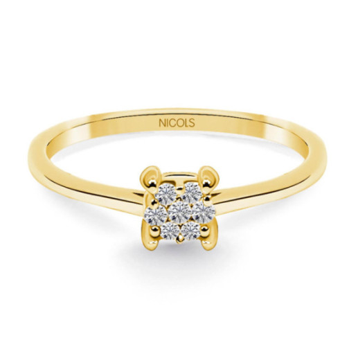 Anillo Diamantes Gardenia 0.10 Oro Amarillo - diseños actuales