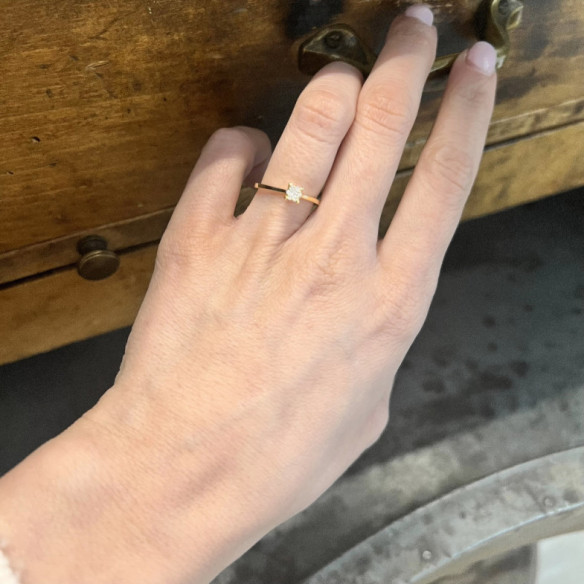Gardenia Diamond Ring 0.10 Yellow Gold - Yellow Gold Modern Rings