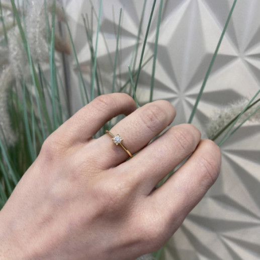 Goldring Diamanten Roseton Detail - Diamantringe 2