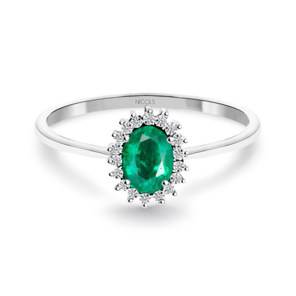 Emerald Diamond Ring CANDY - Rings