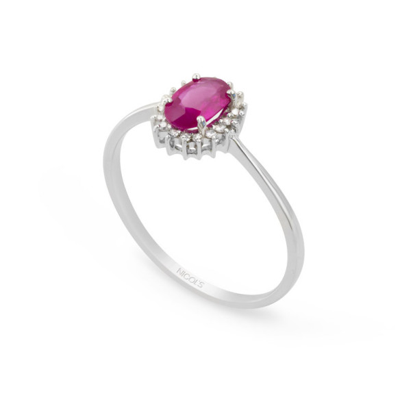 Anillo Rubí 0.50 Diamantes Candy - ANILLOS