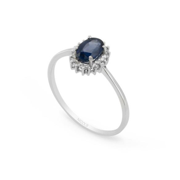 Anillo Zafiro 0.50 Diamantes Candy - Anillos de Zafiro