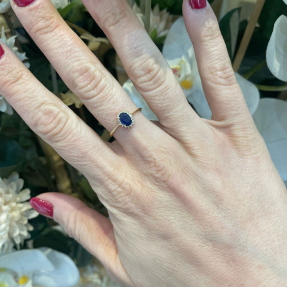 Sapphire Diamond Ring Candy Yellow Gold - Promise Rings