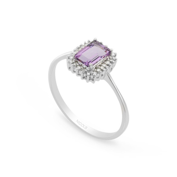 Anillo Amatista y Diamantes Candy - LES ANNEAUX
