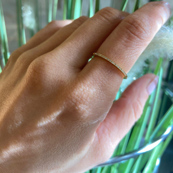Anillo Diamantes Azalea 0.09 Oro Amarillo - Alianzas de Compromiso