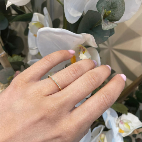 Anillo Diamantes Azalea 0.09 Oro Amarillo - Alianzas de Compromiso